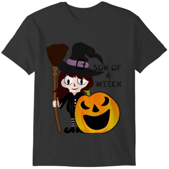 Halloween shirt present or gift son witch T-shirt