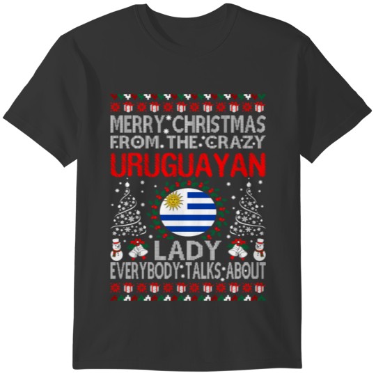 Merry Christmas From Uruguayan Lady Ugly Sweater T-shirt