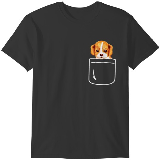 Beagle Puppy Dog In Pocket Funny Doggie Love T-shirt