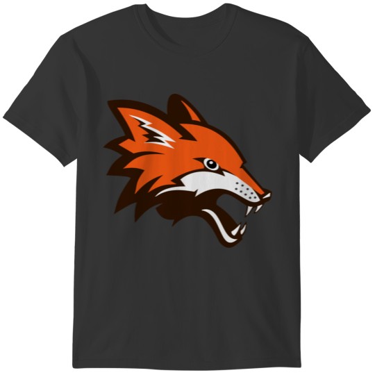 Angry Fox Foxhound Wolf Dog Icon Football Baseball T-shirt