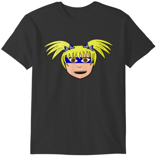 Girl with Blue Mask T-shirt