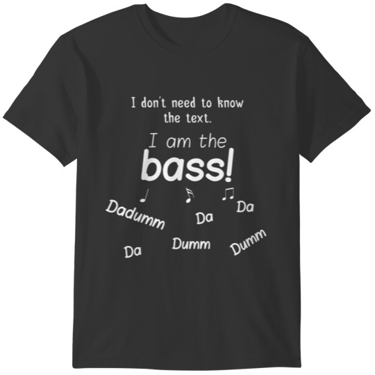 Singing bass Choir Music T-shirt