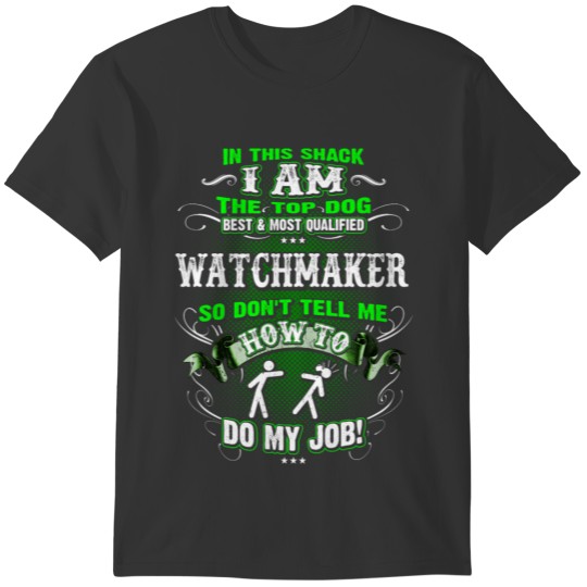 Shirts for Men, Job Shirt Watchmaker T-shirt