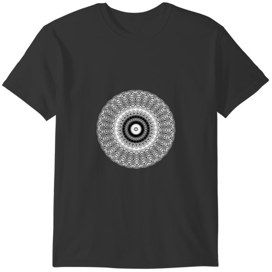 Circle Geometry Present Art Design Grey T-shirt