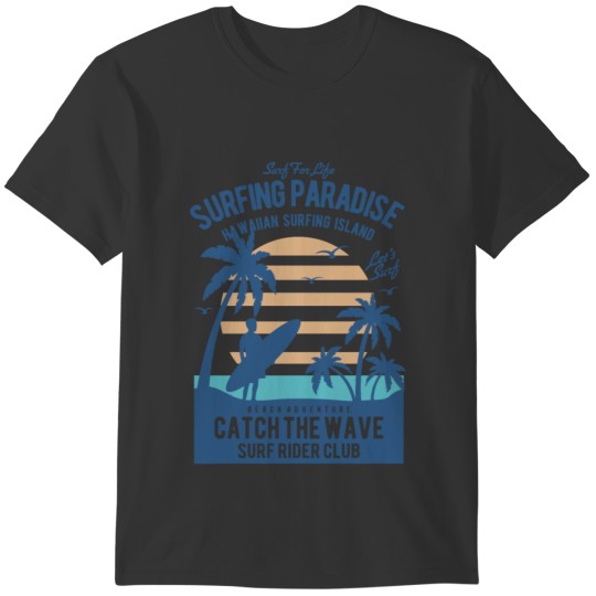 Hawaii Surfing Island Waver Rider Club T-shirt
