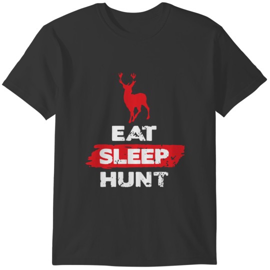 Eat Sleep Hunt Logo Funny T-shirt