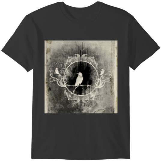 The crow in black and white T-shirt