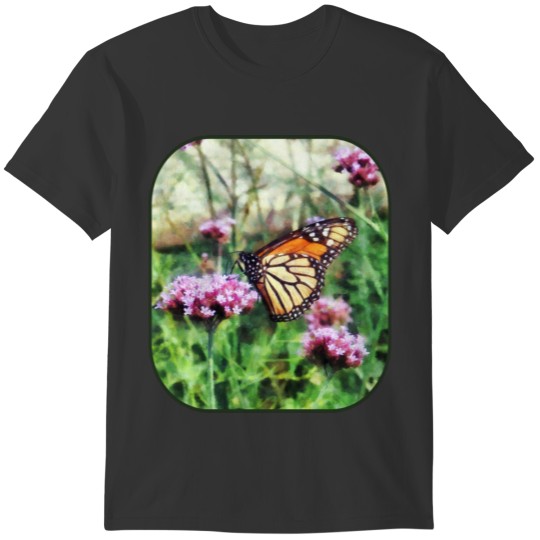 Monarch Butterfly on Pink Lantana T-shirt