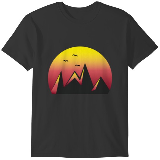 Mountains Sunset Red / sports, climbing, halloween T-shirt