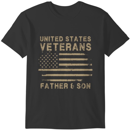 Army T-shirt - Father and Son Proud U.S. Veterans T-shirt