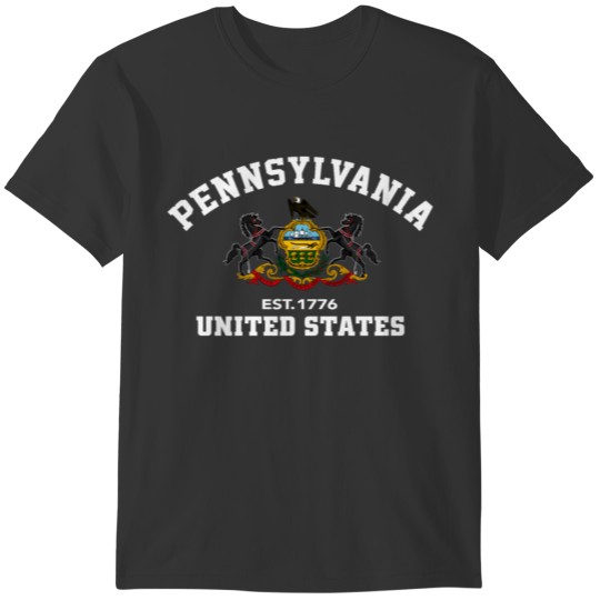 Pennsylvania USA Est 1776 Patriotic Flag T-shirt