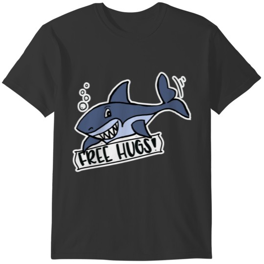 Free Hugs Shark Shirt Animal Sea Ocean Tshirt Gift T-shirt
