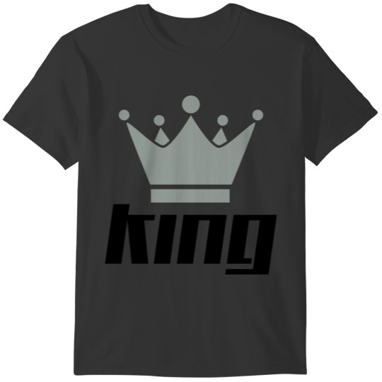 king | crown couple relationship boyfriend gift T-shirt