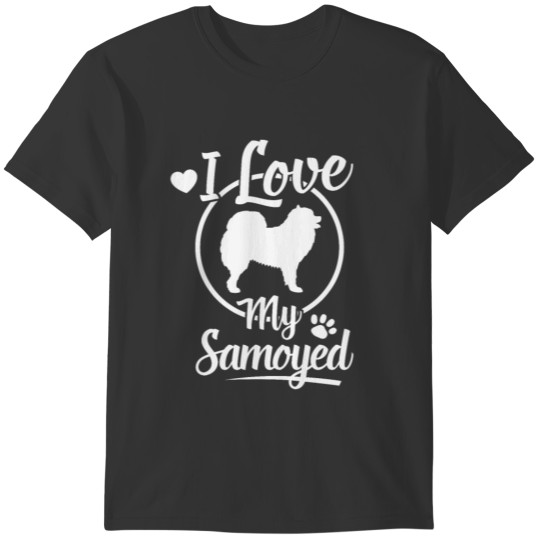 I Love My Samoyed Heart Dog Owner Gift T-shirt