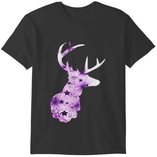 Reindeer purple stars T-shirt