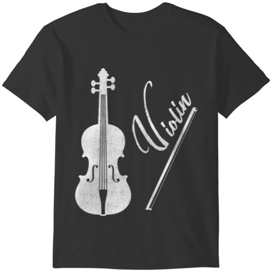 Vintage Violin Artwork Musician Birthday Gift T-shirt