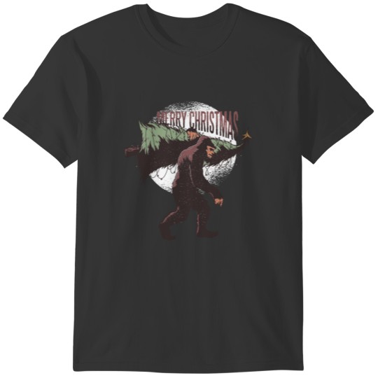 Bigfoot Christmas Tree T-shirt