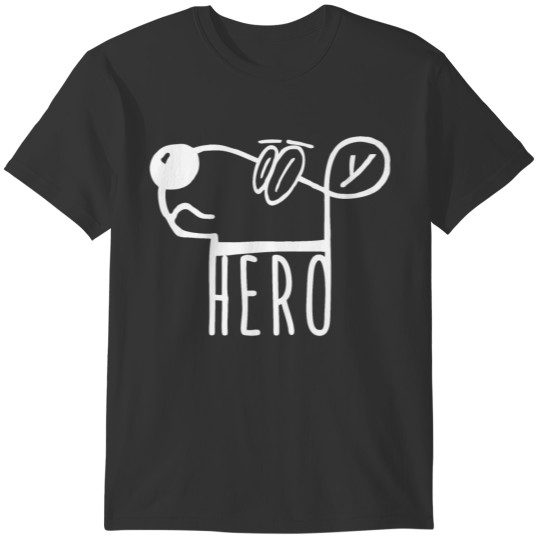 Hero dog in white as a gift idea T-shirt