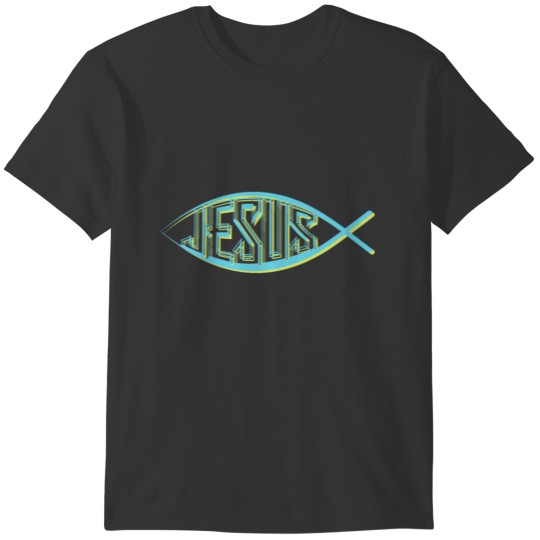Jesus Christus Fisch Symbol Religion Geschenk T-shirt