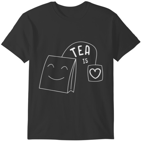 Tea bag kawaii gift present heart herb tea green T-shirt