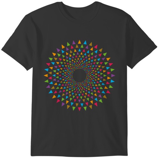 geometric pattern circle T-shirt