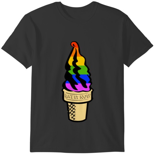 gay ice cream LGBT Gay Pride Rainbow T-shirt