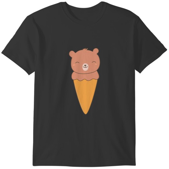 Chocolate Brown Bear Ice Cream T-shirt