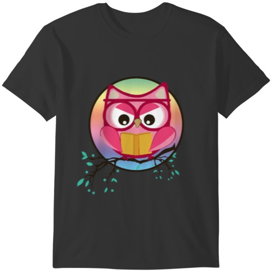 Pink nerd owl T-shirt