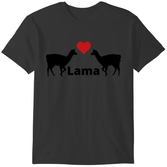 Llama duo couple Lama T-shirt