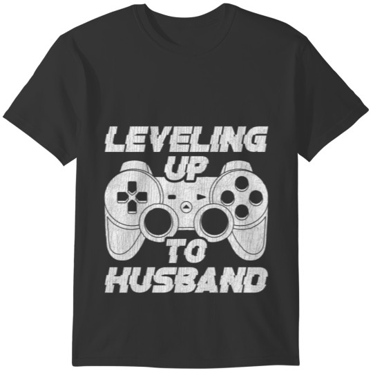 Leveling Up To Husband Marriage Nerd Gamer Console T-shirt