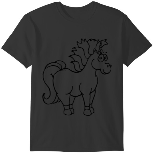 Unicorn, black T-shirt