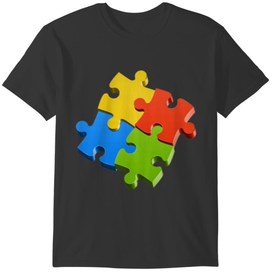3D Autism Awareness Jigsaw T-shirt