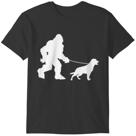Bigfoot Rottweiler walks Dog Gift T-shirt
