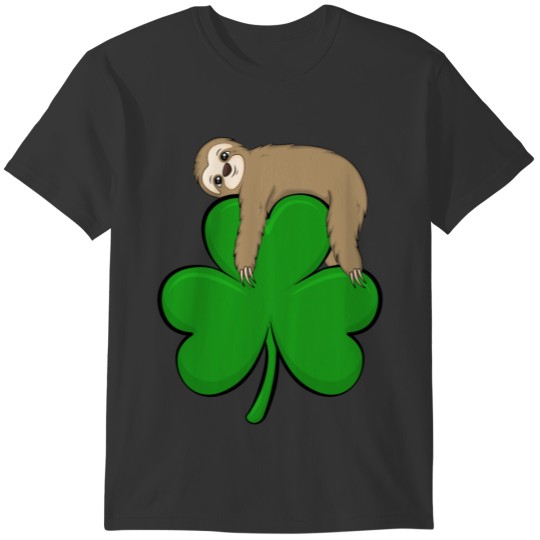 Sloth shirt, St Patricks Day gift for Lazy people T-shirt