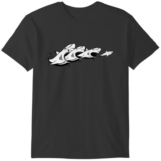 A Shark Eating A Shark Funny Sea Animal T-Shirt T-shirt