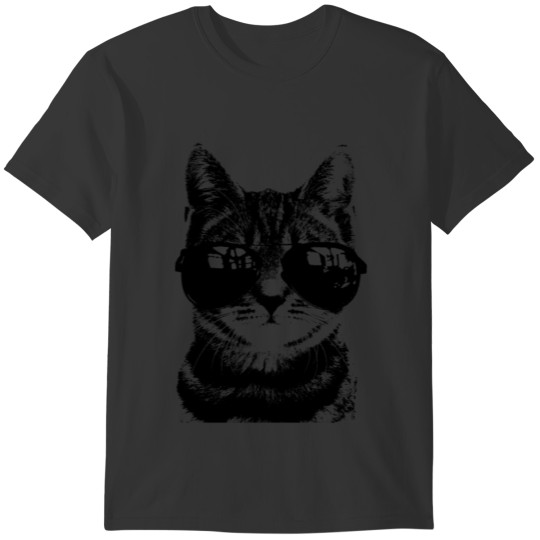 Cat with glasses T-shirt
