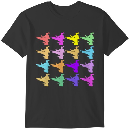 product Martial Arts - Karate Colorful Silhouette T-shirt