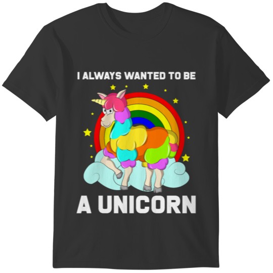 Llama unicorn fantasy rainbow gift T-shirt