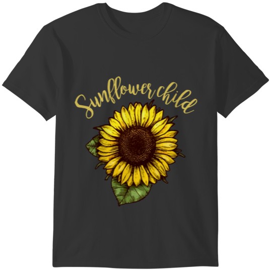 sunflower child yellow beautiful daughter T-shirt