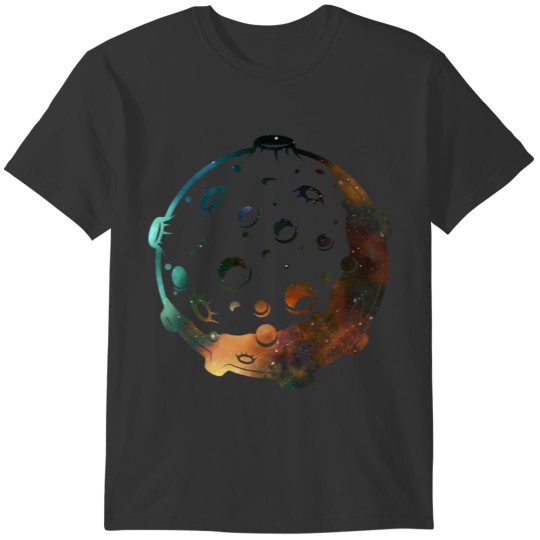 Abstract Moon Design T-shirt