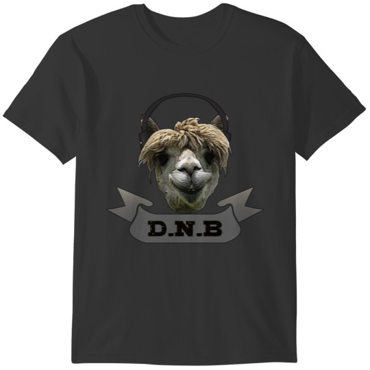 Drum and Bass Alpaca LLama with Headset T-shirt