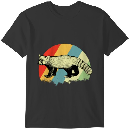 Red Panda Asia Animal Retro Gift T-shirt