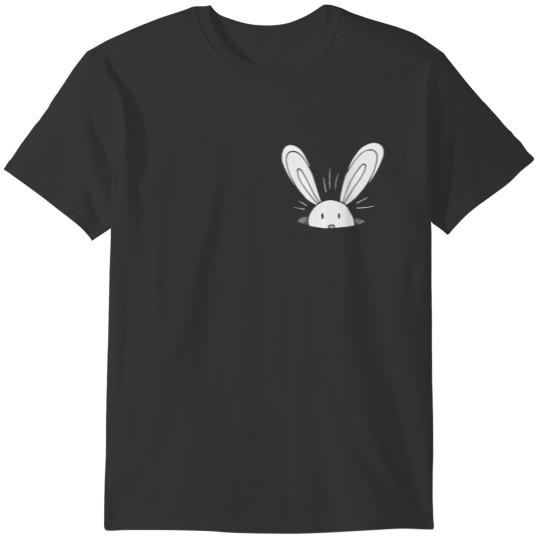 Bunny in the Hole Bunny Shirt Pocket Pocket T-shirt