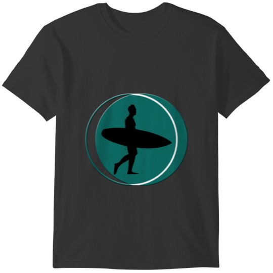 Surfer with board T-shirt