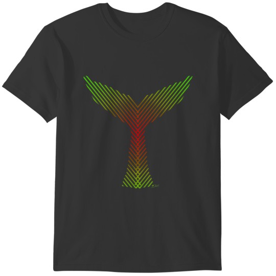 Fluke by lines (version red/green) T-shirt