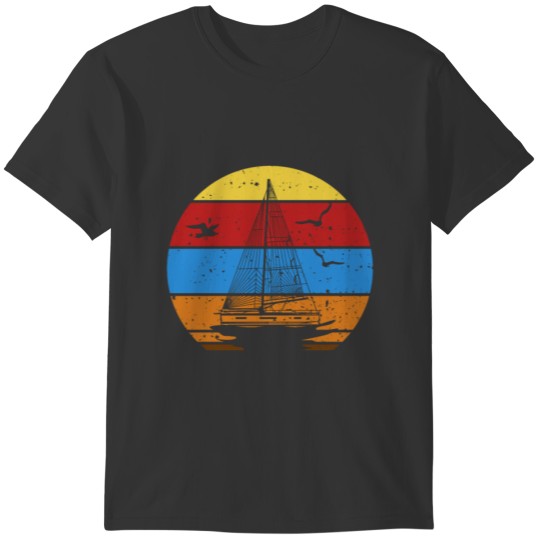 Retro Vintage Sailing Boat Owner Captain Anchor T-shirt