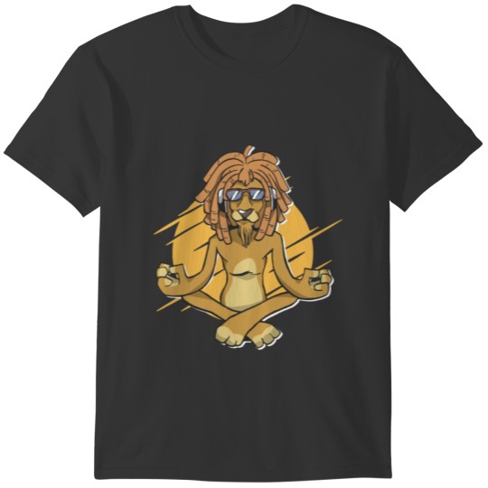RASTA LION MEDITATING T-shirt