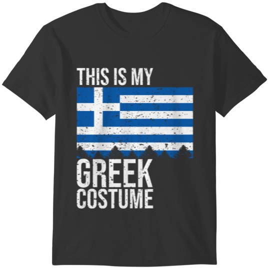 Vintage This is my Greek Flag Halloween T-Shirt T-shirt