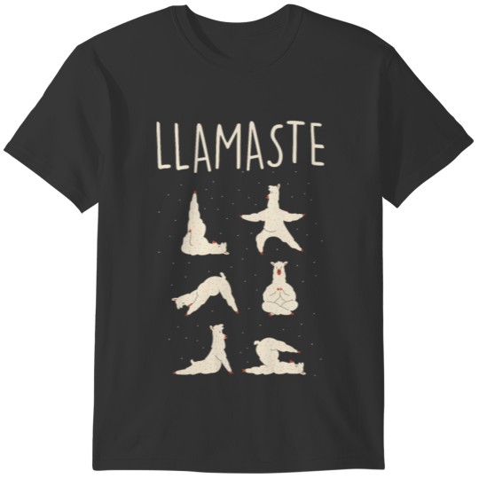 Funny yogi print Lama Peace makes yoga hippie T-shirt
