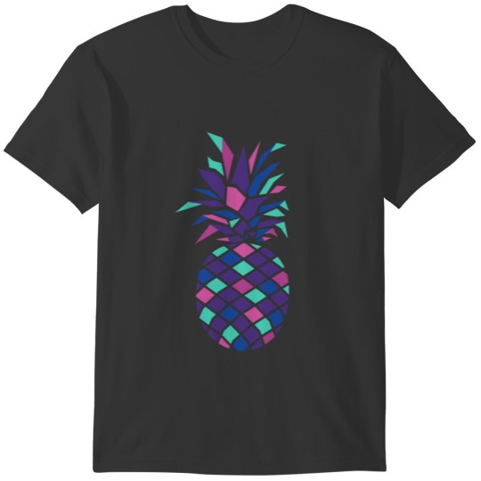 Purple and Turquoise Pineapple T-shirt